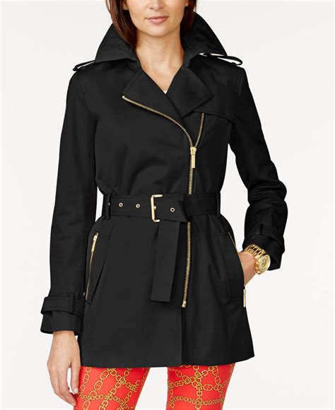 michael kors double zipper coat|michael kors ladies jackets.